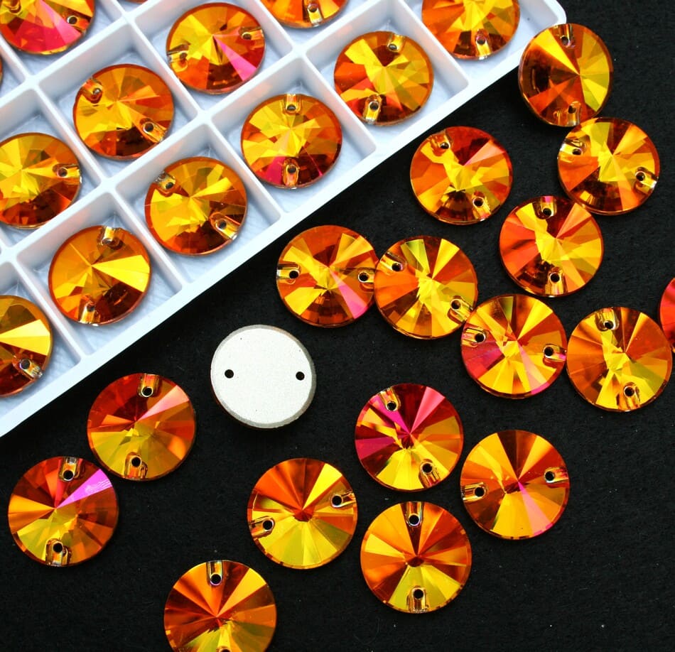 Astral Pink színű kör alakú kristály