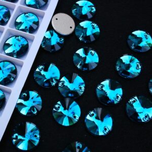 Blue Zircon színű kör alakú kristály