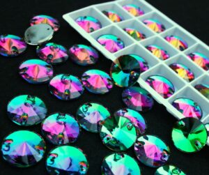 Green Volcano színű kör alakú kristály