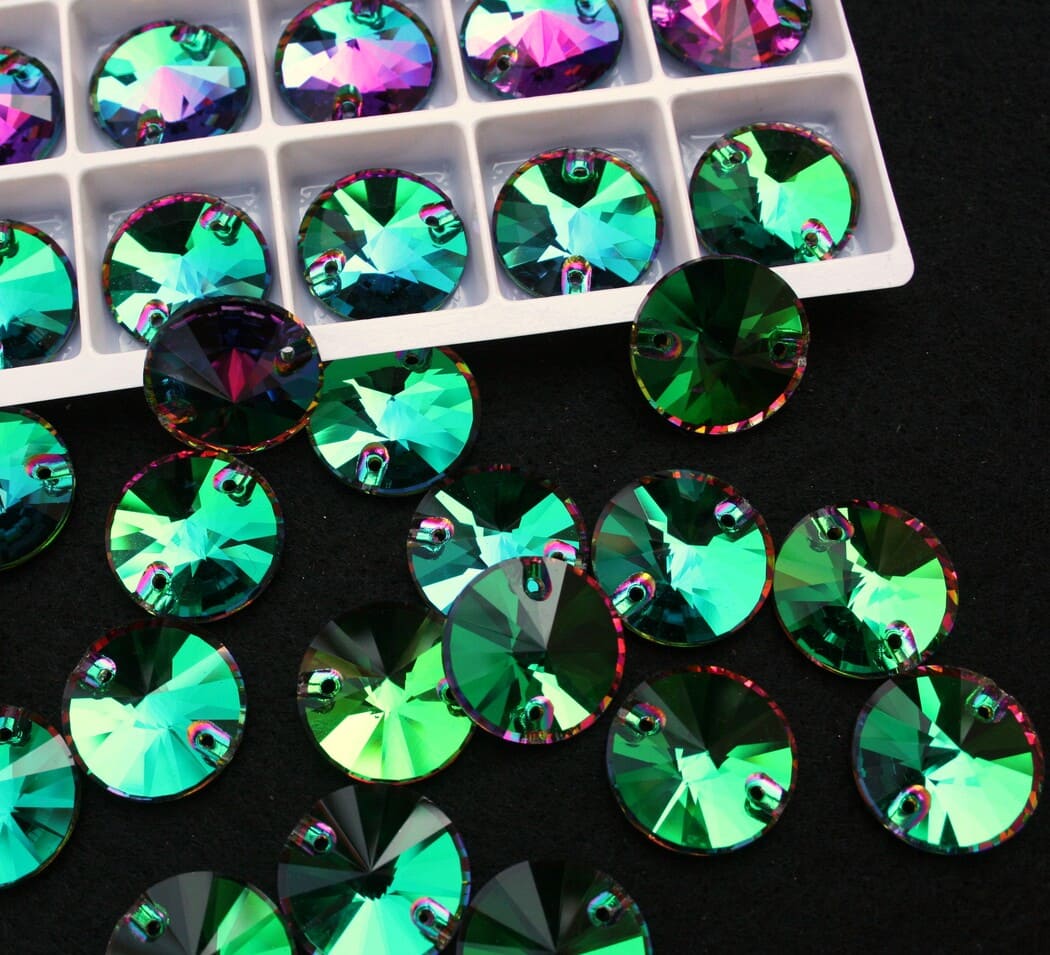 Green Volcano színű kör alakú kristály - Kristály Kuckó Green Volcano színű kör alakú kristály