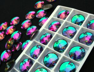 Green Volcano színű kör alakú kristály