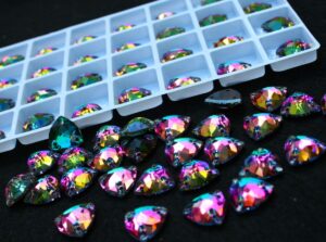 Green Volcano színű trilliant alakú kristály