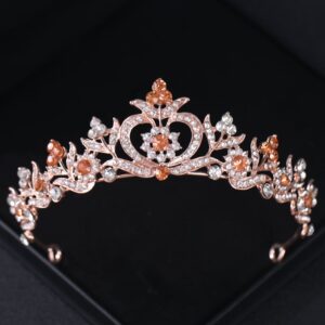 Rose Gold tiara kristályokkal