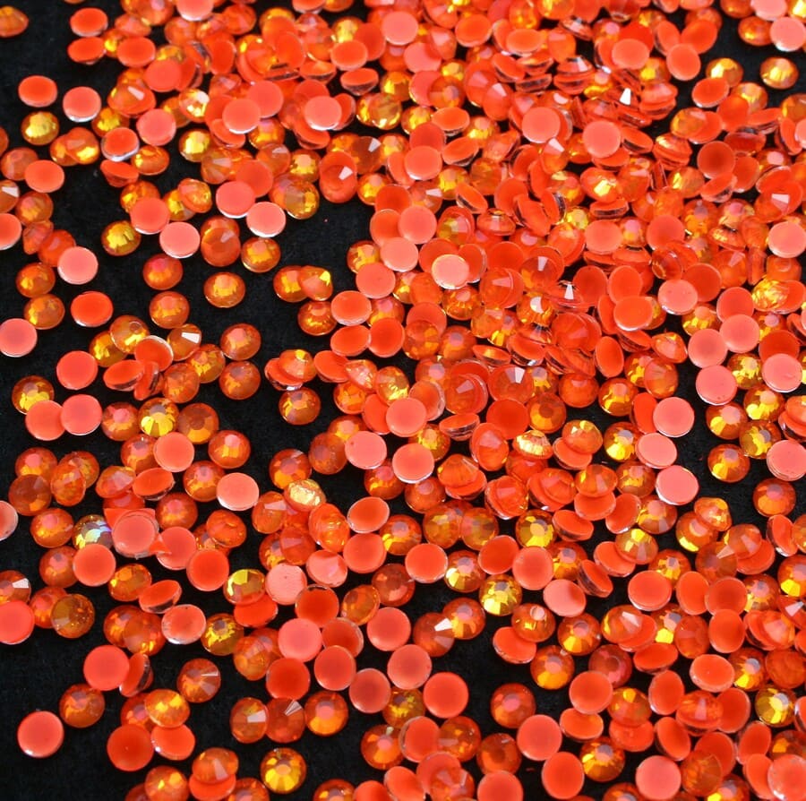 Neon Orange AB színű ragasztható kristálykő