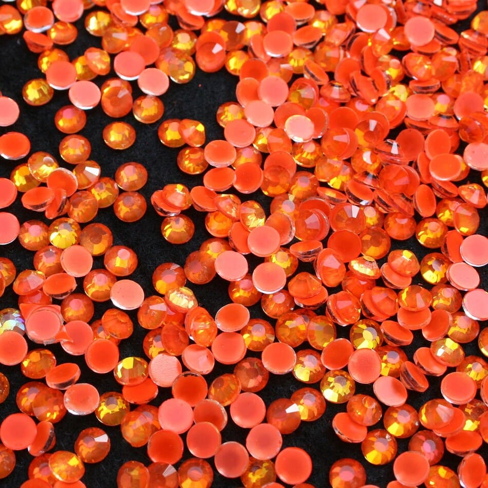 Neon Orange AB színű ragasztható kristálykő
