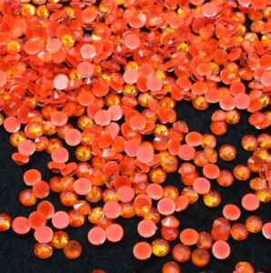 Neon Orange AB színű ragasztható kristálykő