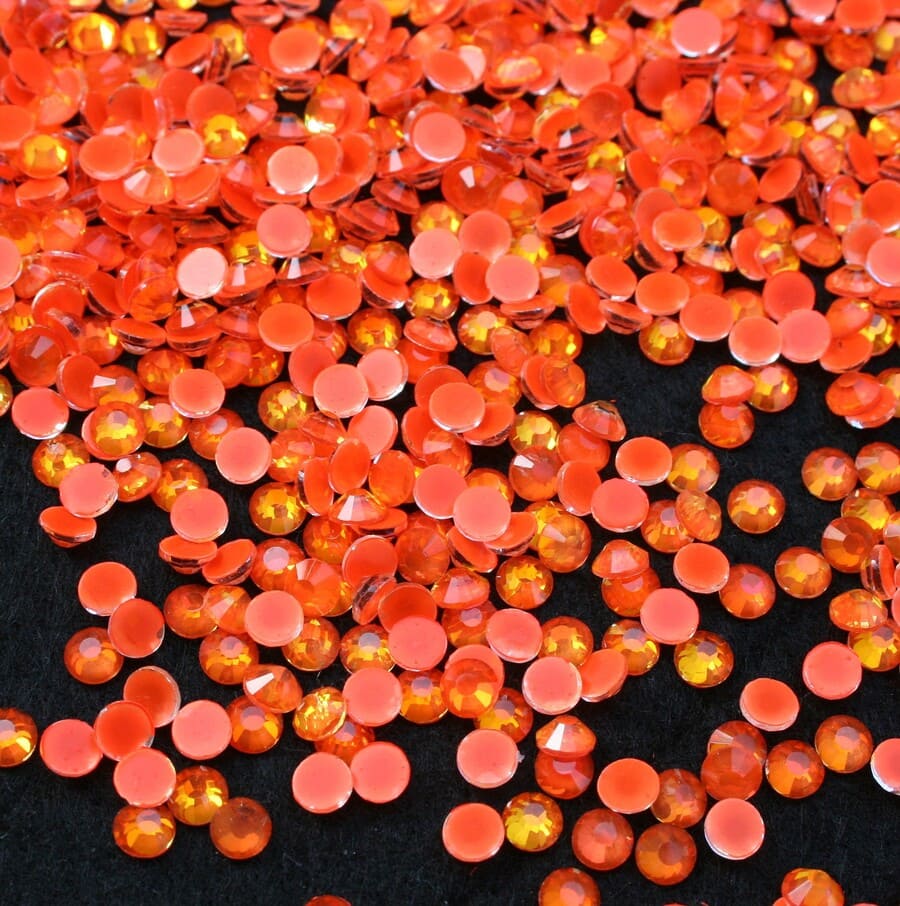 Neon Orange AB színű ragasztható kristálykő