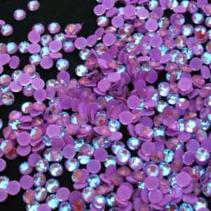 Neon Purple AB színű ragasztható kristálykő