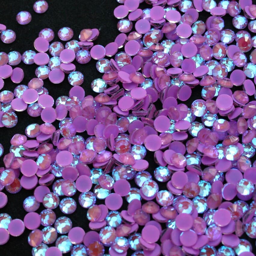 Neon Purple AB színű ragasztható kristálykő