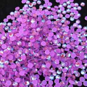Neon Purple AB színű ragasztható kristálykő