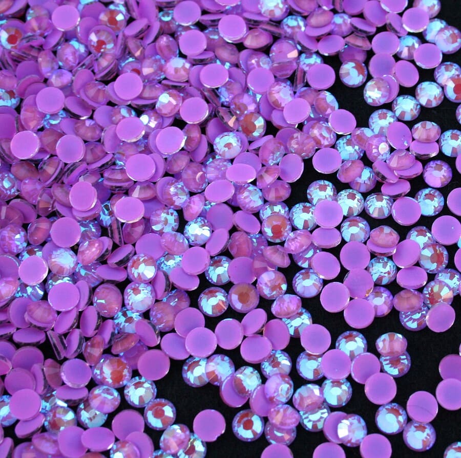Neon Purple AB színű ragasztható kristálykő