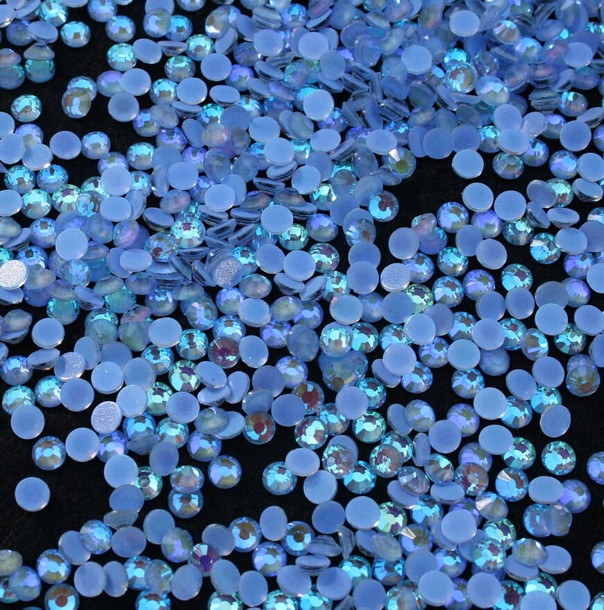 Neon blue ab kristálykő