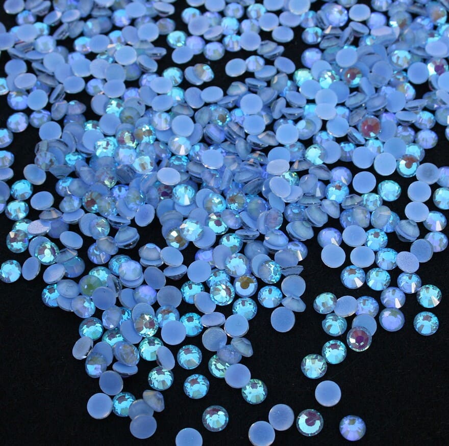 Neon blue ab strassz