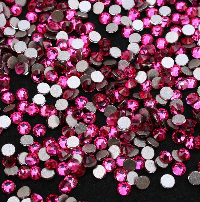 light pink szinu ragaszthato kristalyko