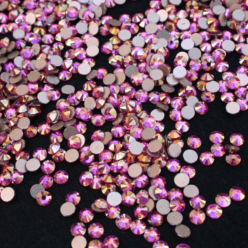 light pink shimmer szinu ragaszthato kristalyko