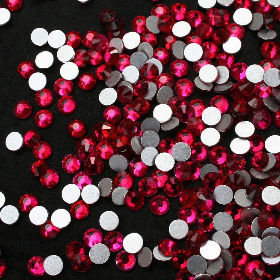 burgundy red szinu ragaszthato kristaly