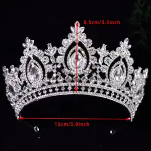 Esküvői tiara kristályköves díszítéssel (másolat)
