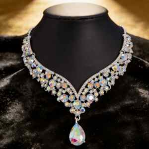 Menyasszonyi tiara szett Crystal AB színben