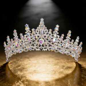 Menyasszonyi tiara szett Crystal AB színben