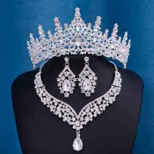 Menyasszonyi tiara szett Crystal színben