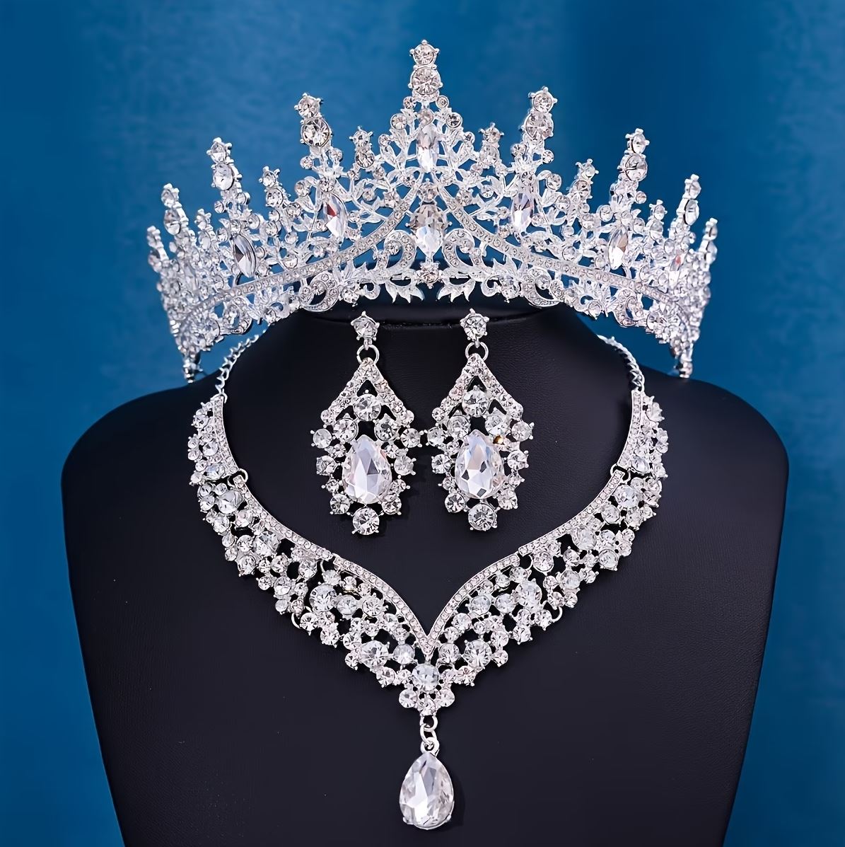 Menyasszonyi tiara szett Crystal színben
