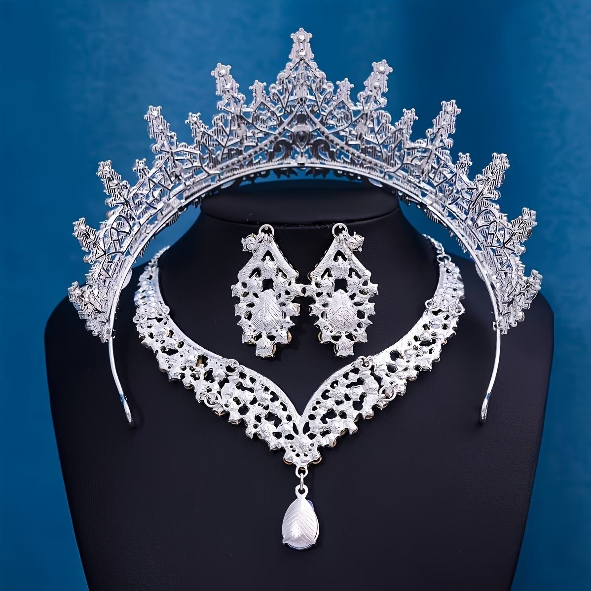 Menyasszonyi tiara szett Crystal színben