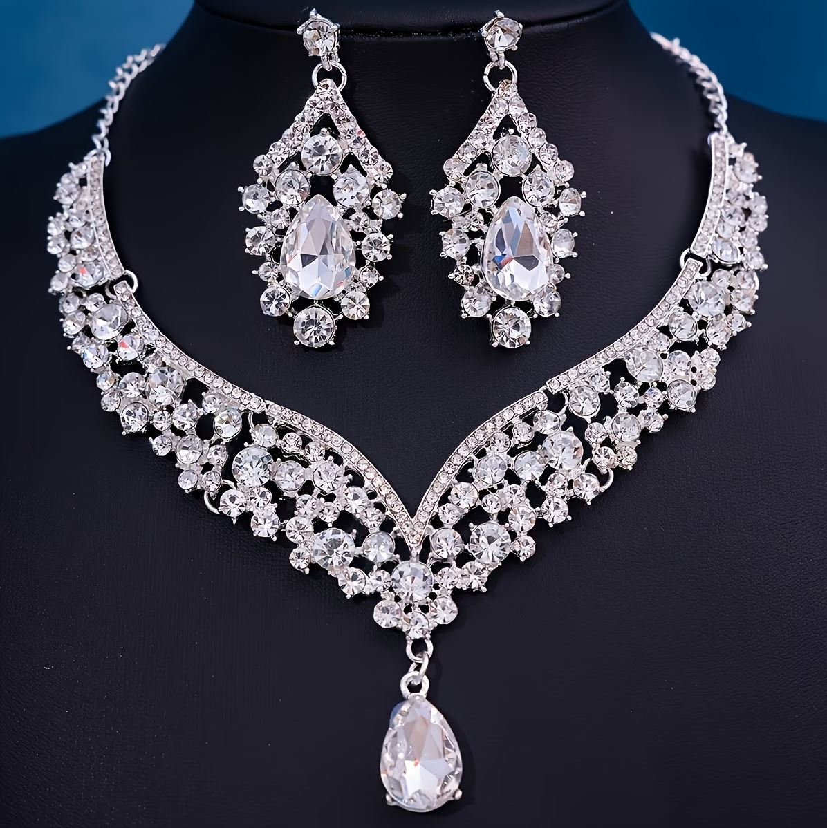 Menyasszonyi tiara szett Crystal színben